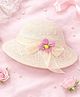 Trubliz Bow Applique Detailed Hat - Beige - Circumference 52-56 Cms