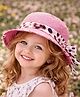 Trubliz Sunflower Applique Detailed Hat - Dark Pink - Circumference 52-56 Cms