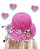 Trubliz Sunflower Applique Detailed Hat - Pink - Circumference 52-56 Cms