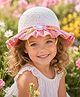 Trubliz Floral Applique Detailed Hat - Peach - Circumference 52-56 Cms