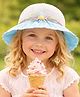 Trubliz Floral Applique Detailed Hat - Blue - Circumference 52-56 Cms