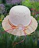 Trubliz Floral Applique Detailed Hat - Beige - Circumference 52-56 Cms