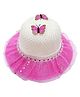 Trubliz Butterfly Applique Detailed Hat - Dark Pink - Circumference 52-56 Cms