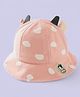 Trubliz Cotton Woven Animal Printed Bucket Hat - Peach - Circumference 45-52 Cms