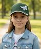 Trubliz Cotton Woven Butterfly Applique Detailed Stone Embellished Baseball Cap - Dark Green - Circumference 50-57 Cms
