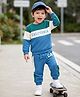 Babyhug 100% Cotton Terry Knit Full Sleeves T-shirt & Joggers Set With California Text Print - White