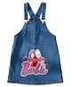 Barbie by Tiny Girl Cotton Woven Mattel Featuring Sleeveless Barbie Printed Pinafore Dress - Blue