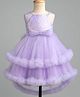Mark & Mia Net Woven Sleeveless Party Dress With Bow Applique - Lavender