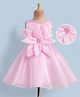 Mark & Mia Organza Woven Sleeveless Party Dress With Floral Applique - Pink