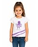 Sportking Cotton Blend Knit  Half Sleeves Octopus Printed Tee - Off White