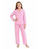 Sportking Cotton Blend Knit Half Sleeves Abstract Printed Coordinating Shirt & Pajama Night Suit - Pink