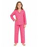 Sportking Cotton Blend Knit Half Sleeves Abstract Printed Coordinating Shirt & Pajama Night Suit - Dark Pink