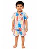 CANDY HOUSE Cotton Rayon Woven Half Sleeves Abstract Printed Coordinating Shirt & Shorts Set - Multi Colour