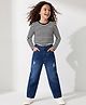 Pine Kids Cotton Blend Denim Woven Full Length Solid Jeans - Blue
