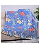 Reexplore Dino Glow in the Dark Blanket for Kids and Adults - Light Blue