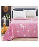 Reexplore Heart Unicorn Glow in the Dark Blanket for Kids and Adults - Pink