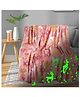 Reexplore Deer Glow in the Dark Blanket for Kids and Adults - Red