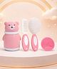 The Cheeky Kidzz Baby Skin Care Powder Puff Container Box With Hair Comb Scrapper Brush Set for Babies Sensitive Skin (Pink)