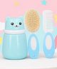 The Cheeky Kidzz Baby Skin Care Powder Puff Panda Design Container Box With Hair Care Comb and Brush Set (BLUE)