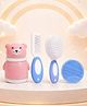 The Cheeky Kidzz Baby Powder Puff Container Box With 3 In 1 Hair Care Comb And Brush Set for Babies (Pink)