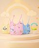 The Cheeky Kidzz Baby 3 Reusable Adjustable Cute Printed Knot Bibs Aprons With 1 Fruit Feeder Rattle Nibbler Teether BPA Free (0-12 Months)
