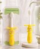 The Cheeky Kidzz Baby Everyday Use Supersoft Bristles 3D Cute Cartoon Design Manual Toothbrush For Babies BPA Free (1-10 YEARS- YELLOW)