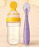 The Cheeky Kidzz Baby Spoon Shape Feeding 90ml Bottle With Soft Silicone Feeding Spoon BPA Free (ORANGE)