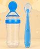 The Cheeky Kidzz Baby Spoon Shape Feeding 90ml Bottle With Soft Silicone Feeding Spoon BPA Free (BLUE)