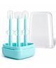Tinny Tots Baby Manual Toothbrush 3 In 1 Silicone Toothbrush Set| Tongue Cleaner + U Shape Toothbrush + Toothbrush For Everyday Use BPA Free (SEA GREEN)