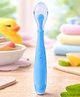 Tinny Tots Baby Ultra Soft Soft Tip Silicone Food Grade Feeding Easy While Traveling And Everyday Use Spoon For Infants BPA Free (BLUE)