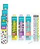 Apsara Zesta Scented Writing Pencils Pack of 3 with Eraser Tip & Pencil Caps - Multicolor