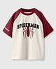 Nap Chief Cotton Blend Knit Marvel Featuring Half Raglan Sleeves Spiderman Printed Tee - Off White