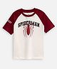 Nap Chief Cotton Blend Knit Marvel Featuring Half Raglan Sleeves Spiderman Printed Tee - Off White