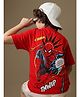 Kidsville Cotton Knit Marvel Featuring Half Sleeves Spiderman Printed Tee - Red