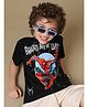 Kidsville Cotton Knit Marvel Featuring Half Sleeves Spiderman Printed Tee - Black