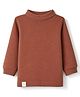 Pink Rabbit Cotton Knit T-Shirt with Full Sleeves - Rust Orange