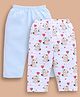 Wonderchild Pack Of 2 Striped & Teddy Bear Printed Pajama - Blue & White