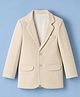 Pine Kids Knit Full Sleeves Solid Colour Blazer - Beige