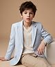 Pine Kids Knit Full Sleeves Solid Colour Blazer - Light Blue