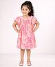Lil' Drama Cotton Knit Sleeveless Floral Printed Dress - Pink