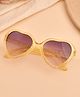 Little Palz Glittered UV Protected Heart Shaped Sunglasses - Yellow