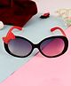 Little Palz Bow Applique Detailed UV Protected Round Sunglasses - Black