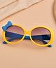 Little Palz Bow Applique Detailed UV Protected Round Sunglasses - Yellow