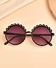 Little Palz Floral Designed UV Protected Round Sunglasses - Black