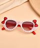 Little Palz Bow Applique Detailed UV Protected Sunglasses  - White