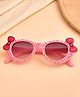 Little Palz Bow Applique Detailed UV Protected Sunglasses  - Light Pink