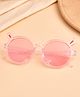 Little Palz Ear Applique Detailed UV Protected Round Sunglasses  - Light Pink