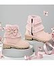 Freeplay Bow Applique & Fur Detailed Zip Closure Boots - Lavender