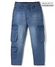 Pine Kids Cotton Elastane Woven Denim Full Length Washed Jeans With Pockets - Blue