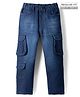 Pine Kids Denim Woven Full Length Jeans With Pockets - Navy Blue